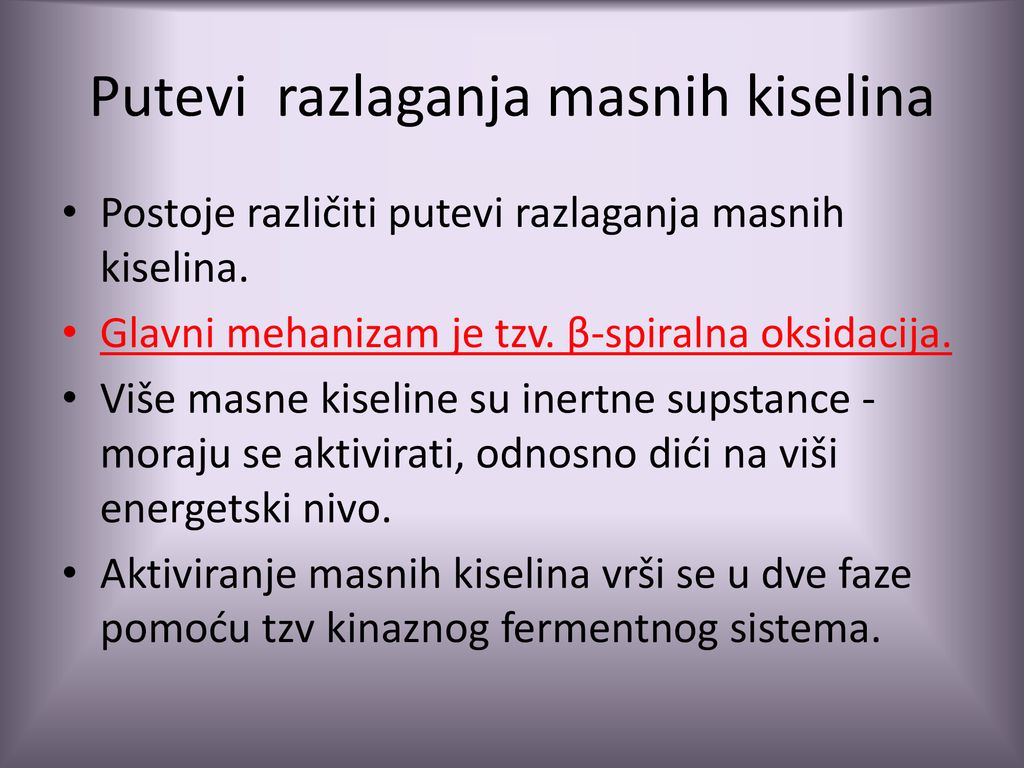 Varenje I Metabolizam Lipida Ppt